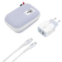 Kit de Viagem USB-C 30W Originais iPlace com Carregador e Cabo - 1