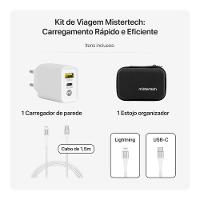 Kit Viagem Lightning, Mistertech, Branco - 2