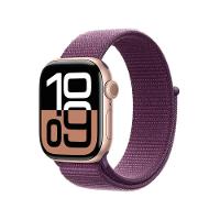 Apple Watch Series 10 GPS • Caixa cor de ouro rosa de alumínio – 42 mm • Pulseira loop esportiva ameixa - 1