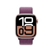 Apple Watch Series 10 GPS • Caixa cor de ouro rosa de alumínio – 42 mm • Pulseira loop esportiva ameixa - 2