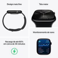 Apple Watch Series 10 GPS • Caixa prateada de alumínio – 42 mm • Pulseira esportiva denim M/G - 3