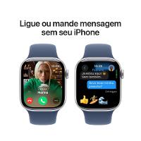 Apple Watch Series 10 GPS • Caixa prateada de alumínio – 42 mm • Pulseira esportiva denim M/G - 7