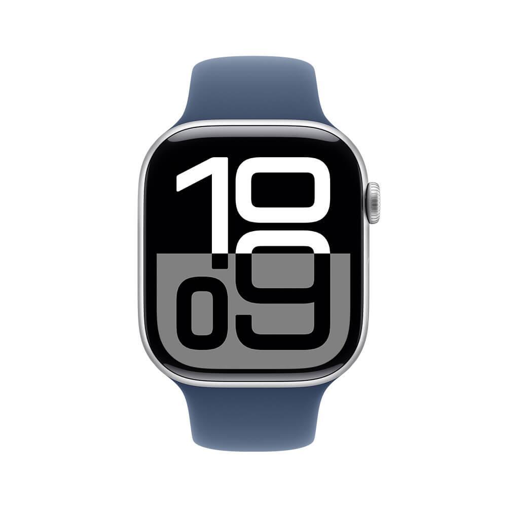 Apple Watch Series 10 GPS • Caixa prateada de alumínio – 46 mm • Pulseira esportiva denim M/G - 2