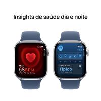 Apple Watch Series 10 GPS • Caixa prateada de alumínio – 46 mm • Pulseira esportiva denim M/G - 5