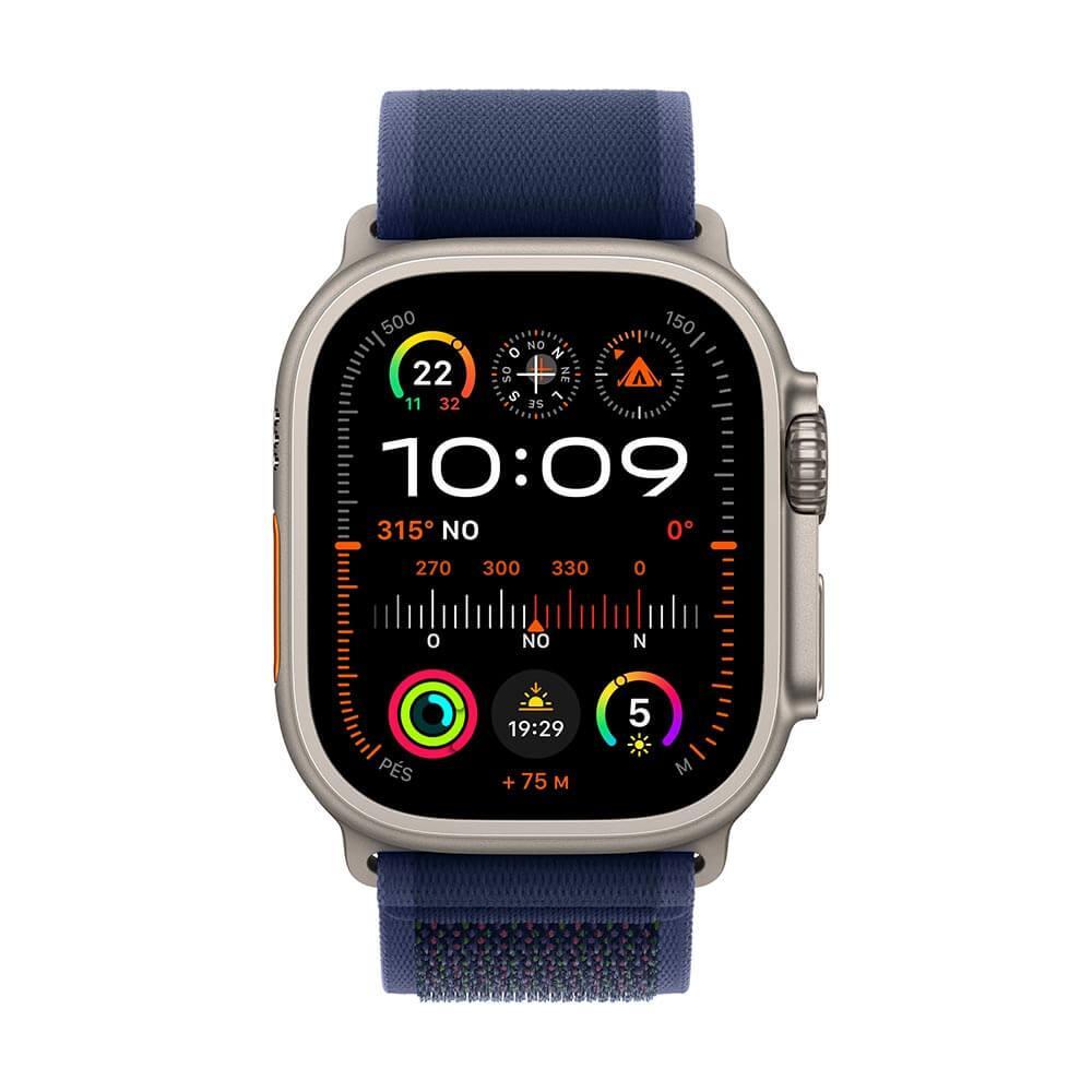 Apple Watch Ultra 2 GPS + Cellular • Caixa natural de titânio de 49 mm • Pulseira loop Trail azul – M/G - 2