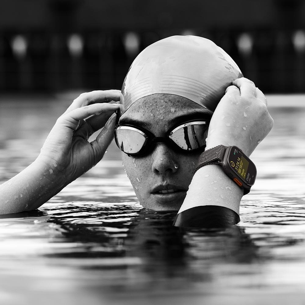 Apple Watch Ultra 2 GPS + Cellular • Caixa preta de titânio de 49 mm • Pulseira loop Alpina verde-escura – M - 8