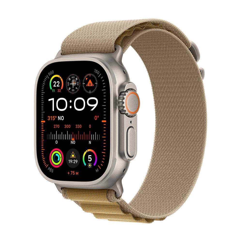 Apple Watch Ultra 2 GPS + Cellular • Caixa natural de titânio de 49 mm • Pulseira loop Alpina canela – G - 1