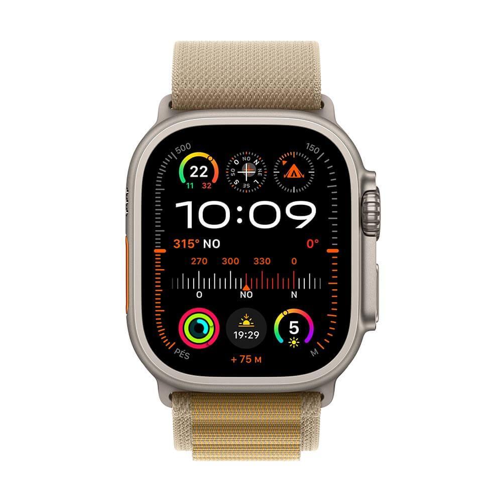 Apple Watch Ultra 2 GPS + Cellular • Caixa natural de titânio de 49 mm • Pulseira loop Alpina canela – G - 2