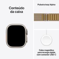 Apple Watch Ultra 2 GPS + Cellular • Caixa natural de titânio de 49 mm • Pulseira loop Alpina canela – G - 9