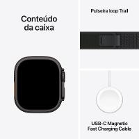 Apple Watch Ultra 2 GPS + Cellular • Caixa preta de titânio de 49 mm • Pulseira loop Trail preta – P/M - 9