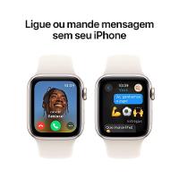 Apple Watch SE GPS • Caixa estelar de alumínio – 40 mm • Pulseira esportiva estelar – M/G