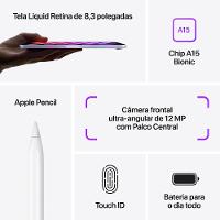 Apple iPad mini (6ª geração) A15 Bionic (8,3", Wi-Fi, 256GB) - Estelar  - 7