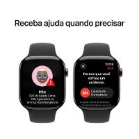 Apple Watch Series 10 GPS + Cellular • Caixa ardósia de titânio – 46 mm • Pulseira esportiva preta – M/G - 6