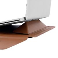 Capa Sleeve com Suporte e Deskpad Marrom para Macbook 16