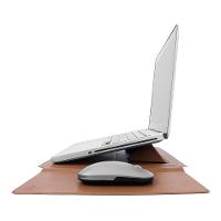 Capa Sleeve com Suporte e Deskpad Marrom para Macbook 16 - 9