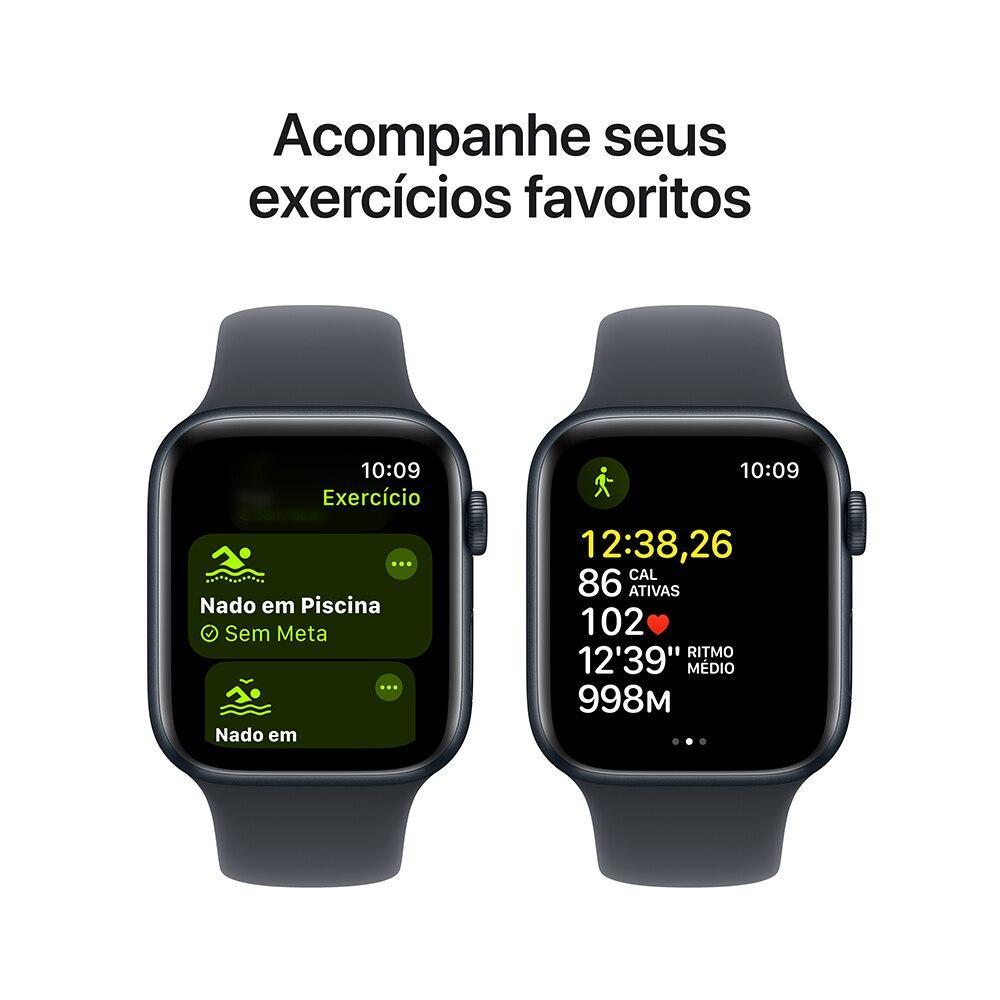 Apple Watch SE GPS • Caixa meia-noite de alumínio – 44 mm • Pulseira esportiva meia-noite – M/G - 6