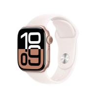 Apple Watch Series 10 GPS • Caixa cor de ouro rosa de alumínio – 42 mm • Pulseira esportiva blush-clara – P/M - 1