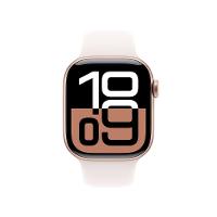 Apple Watch Series 10 GPS • Caixa cor de ouro rosa de alumínio – 42 mm • Pulseira esportiva blush-clara – P/M - 2