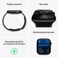 Apple Watch Series 10 GPS • Caixa cor de ouro rosa de alumínio – 42 mm • Pulseira esportiva blush-clara – P/M - 3
