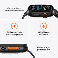 Apple Watch Ultra 2 GPS + Cellular, Caixa natural de titânio de 49 mm, Pulseira natural estilo milanês de titânio – M - 3