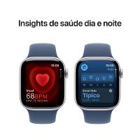 Apple Watch Series 10 GPS + Cellular • Caixa prateada de alumínio – 42 mm • Pulseira esportiva denim – M/G - 5