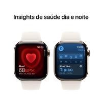 Apple Watch Series 10 GPS + Cellular • Caixa dourada de titânio – 46 mm • Pulseira esportiva estelar – M/G - 5