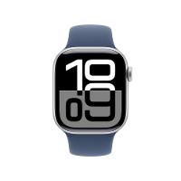 Apple Watch Series 10 GPS + Cellular • Caixa prateada de alumínio – 42 mm • Pulseira esportiva denim – P/M - 2