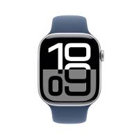 Apple Watch Series 10 GPS + Cellular • Caixa prateada de alumínio – 46 mm • Pulseira esportiva denim – M/G - 2