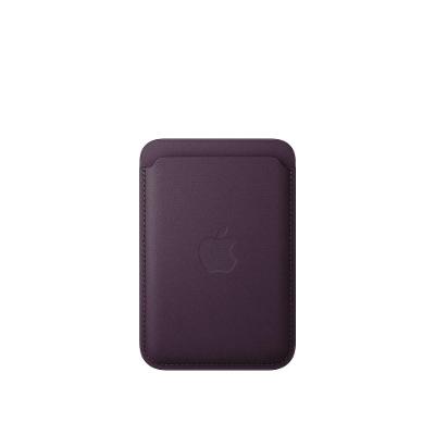 Carteira com MagSafe de tecido FineWoven para iPhone - Amora‑preta