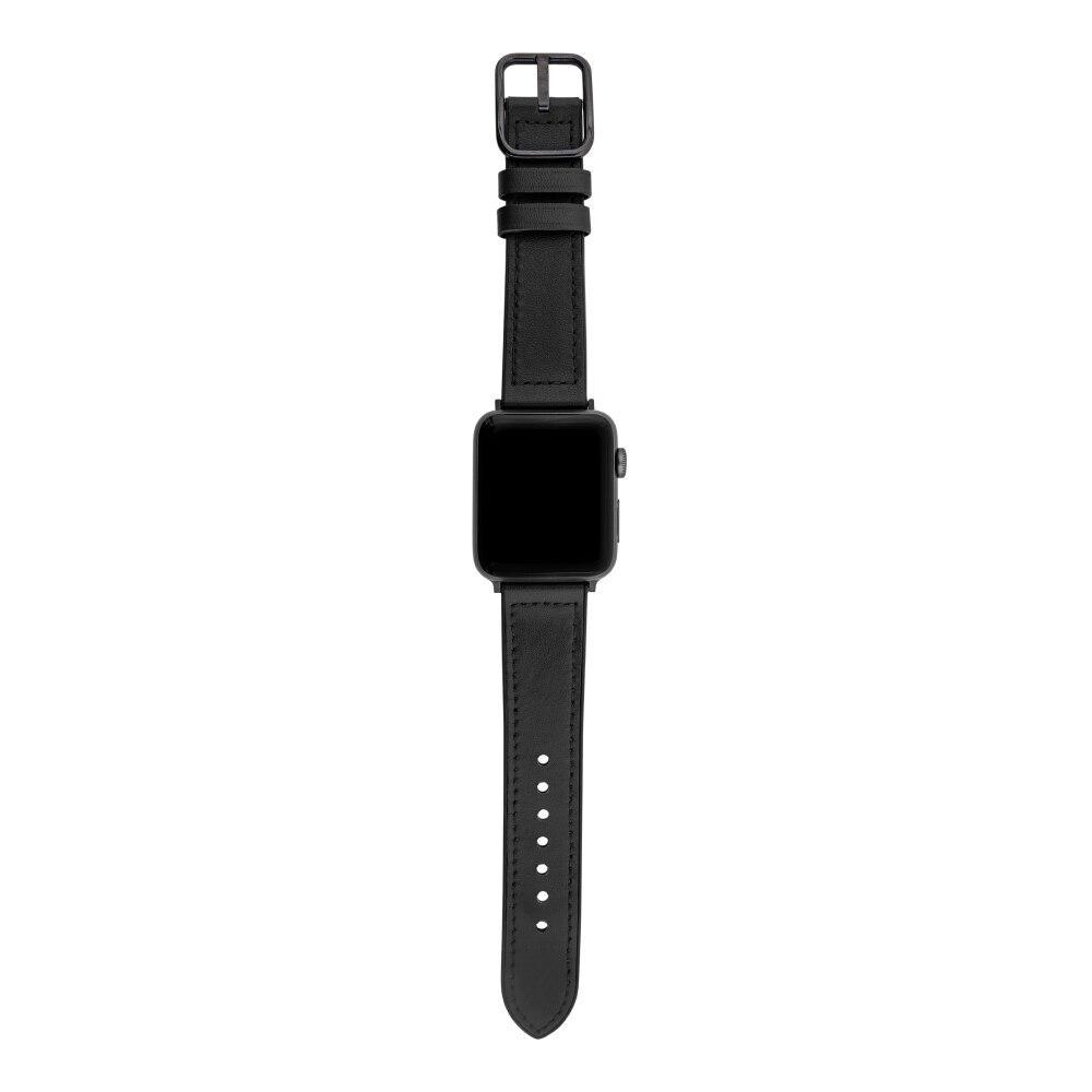 Pulseira de Couro para Apple Watch 42/44/45/46/49 MM, Preto, Originais iPlace - 5