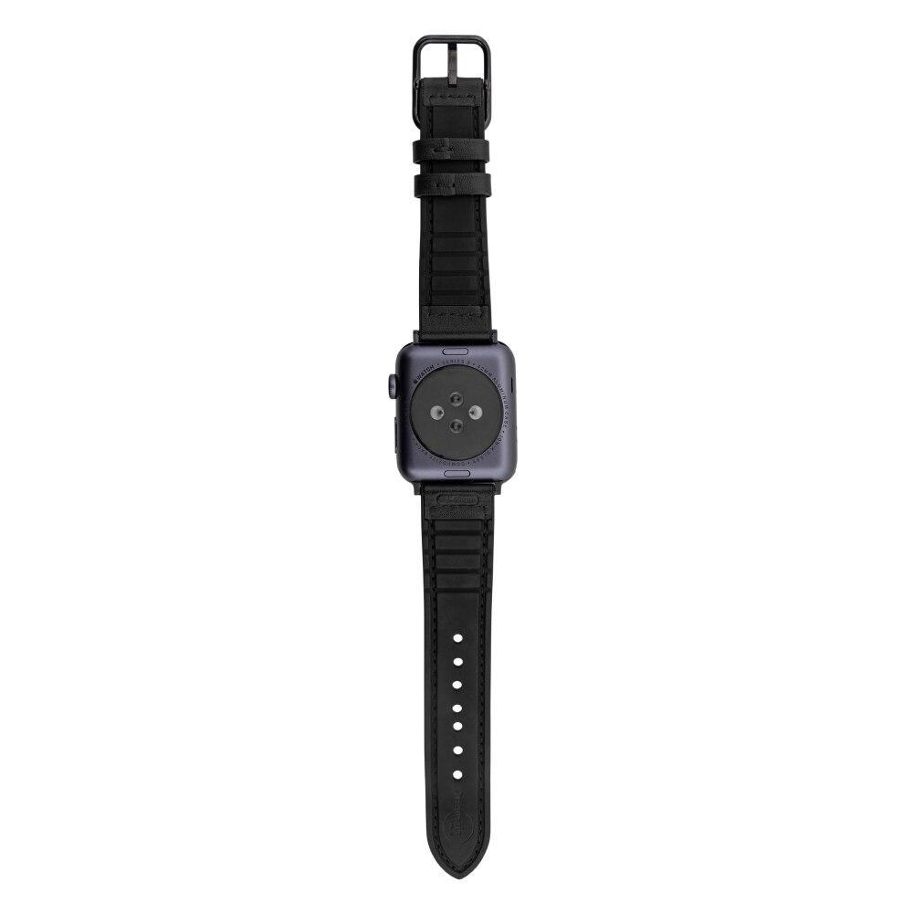 Pulseira de Couro para Apple Watch 42/44/45/46/49 MM, Preto, Originais iPlace - 6