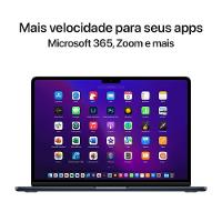 Apple MacBook Air 13", M2, CPU de 8 núcleos, GPU de 8 núcleos, 16GB RAM, 256GB SSD- Meia-noite - 10