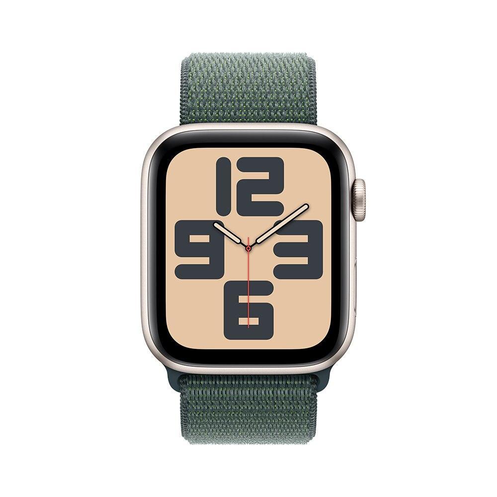 Apple Watch SE GPS • Caixa estelar de alumínio – 44 mm • Pulseira loop esportiva verde-lago - 2