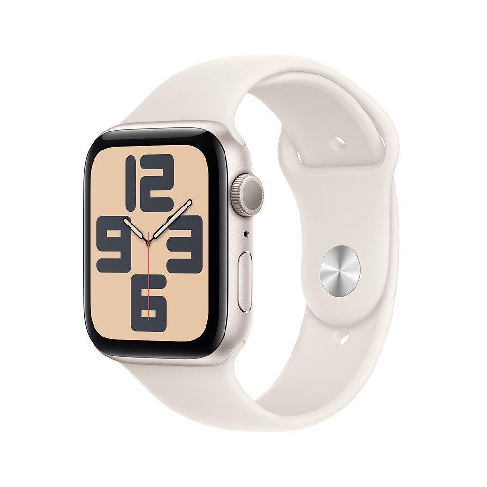 Apple Watch SE GPS • Caixa estelar de alumínio – 44 mm • Pulseira esportiva estelar – M/G - 1