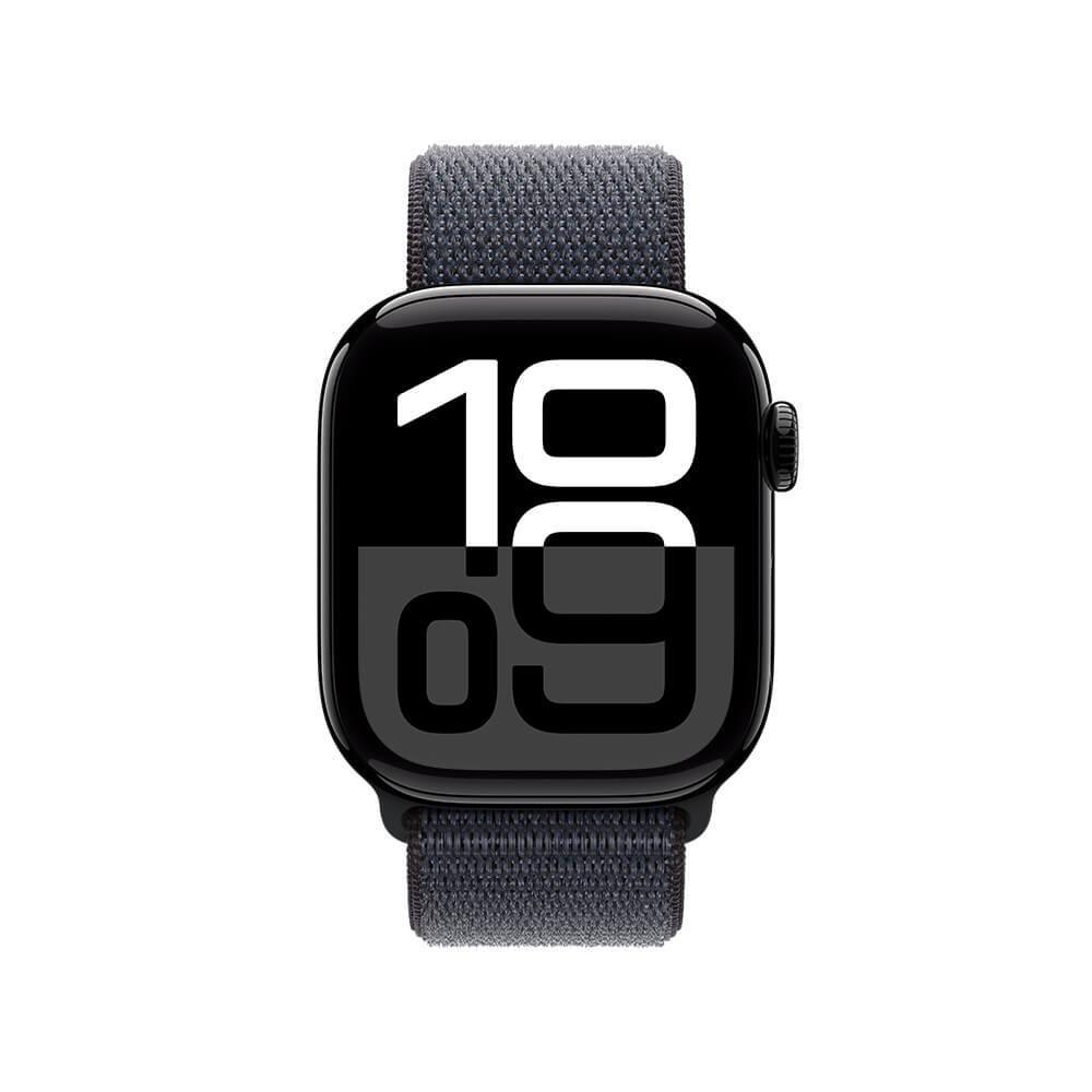 Apple Watch Series 10 GPS • Caixa preta brilhante de alumínio – 42 mm • Pulseira loop esportiva tinto - 2