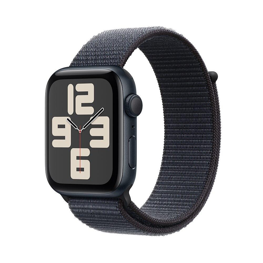 Apple Watch SE GPS • Caixa meia-noite de alumínio – 44 mm • Pulseira loop esportiva tinto - 1