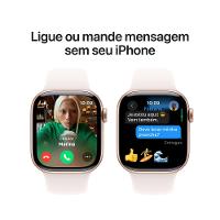 Apple Watch Series 10 GPS + Cellular • Caixa cor de ouro rosa de alumínio – 42 mm • Pulseira esportiva blush-clara – M/G - 7