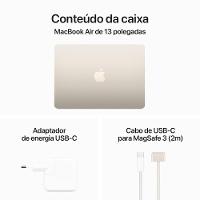 Apple MacBook Air 13", M3, CPU de 8 núcleos, GPU de 8 núcleos, 24GB RAM, 512GB SSD - Estelar - 9
