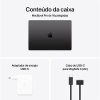 Apple MacBook Pro 16", M4 Max, CPU de 14 núcleos, GPU de 32 núcleos, 36GB RAM, 1TB SSD - Preto-espacial - 8