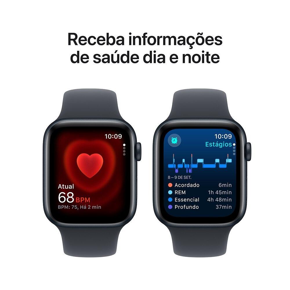 Apple Watch SE GPS + Cellular • Caixa meia-noite de alumínio – 44 mm • Pulseira esportiva meia-noite – M/G - 5
