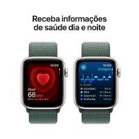 Apple Watch SE GPS + Cellular • Caixa estelar de alumínio – 44 mm • Pulseira loop esportiva verde-lago - 5