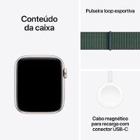 Apple Watch SE GPS + Cellular • Caixa estelar de alumínio – 44 mm • Pulseira loop esportiva verde-lago - 7