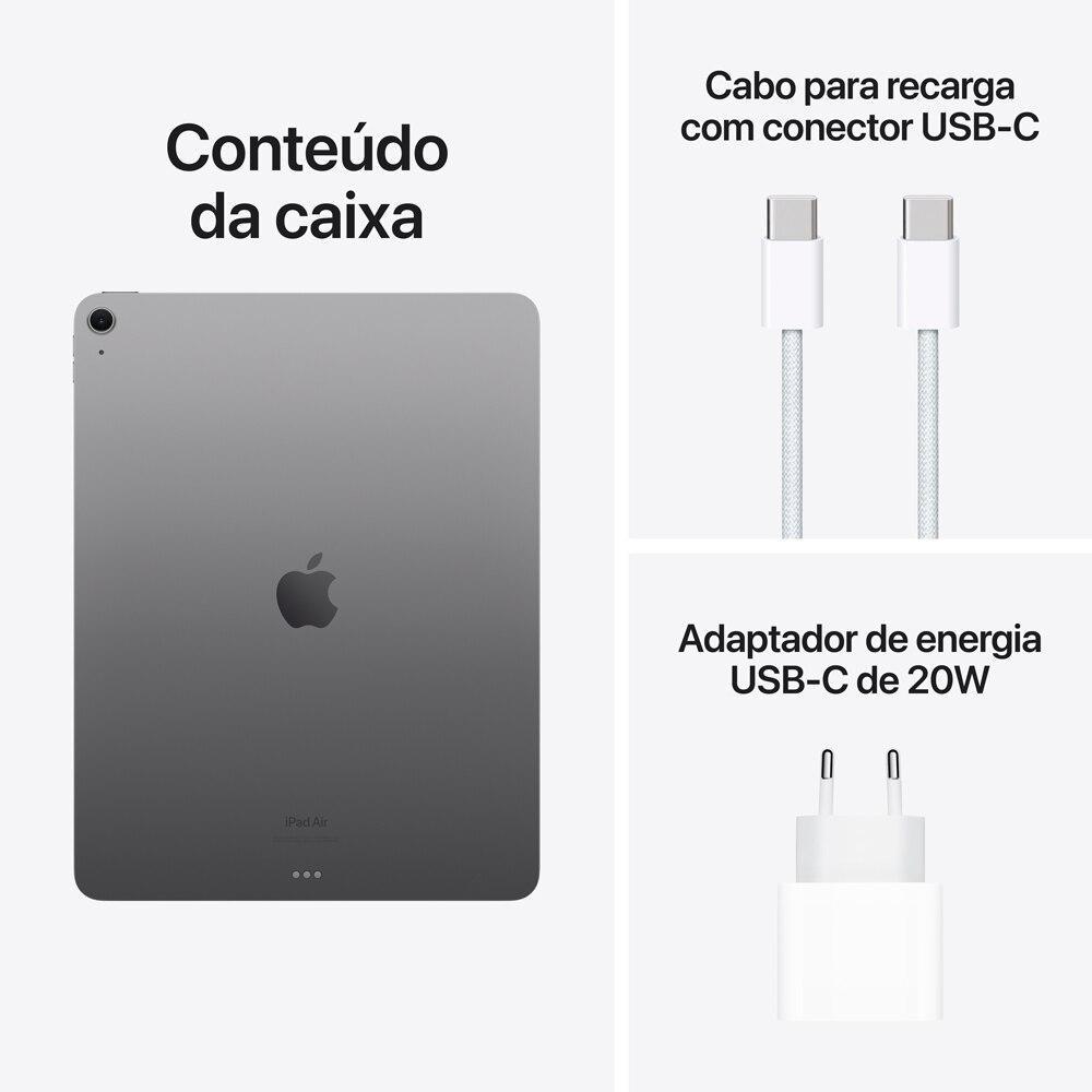 iPad Air 13" M2, 6ª geração, Wi-Fi + Cellular, 512GB - Roxo - 9
