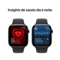 Apple Watch Series 10 GPS + Cellular, Caixa ardósia de titânio – 46 mm, Pulseira esportiva preta – P/M - 5