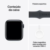 Apple Watch SE GPS + Cellular • Caixa meia-noite de alumínio – 40 mm • Pulseira esportiva meia-noite – M/G - 7