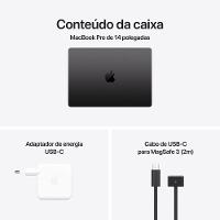 Apple MacBook Pro 14", M4, CPU de 10 núcleos, GPU de 10 núcleos, 16GB RAM, 512GB SSD - Preto-espacial - 8