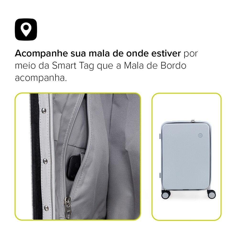 Mala de Bordo com localizador e compartimento para MacBook e iPad, Originais iPlace, Off White - 3