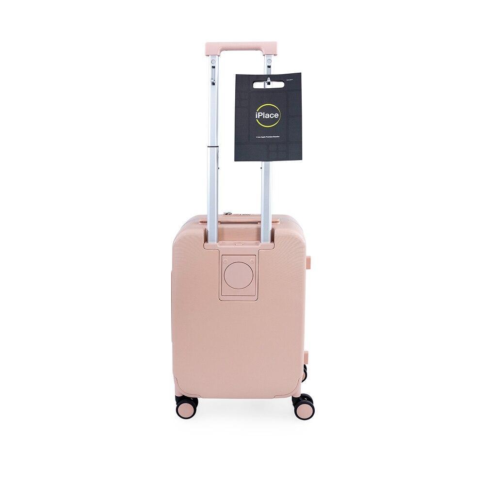 Mala de Bordo com localizador e compartimento para MacBook e iPad, Originais iPlace, Rosa - 9