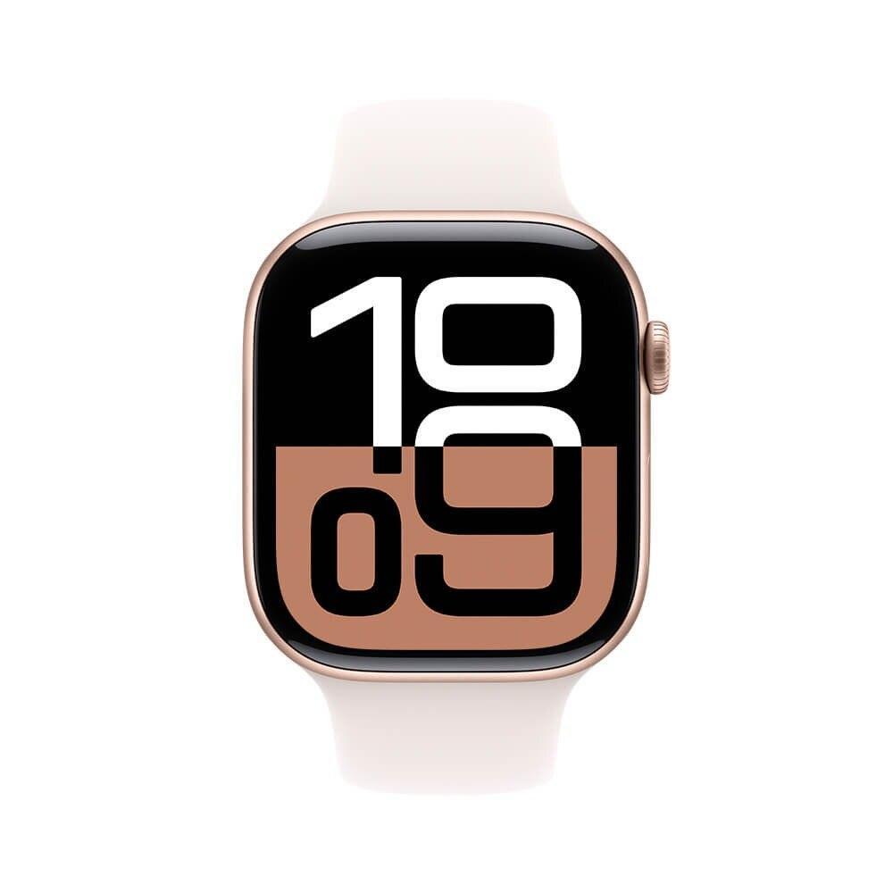 Apple Watch Series 10 GPS + Cellular • Caixa cor de ouro rosa de alumínio – 46 mm • Pulseira esportiva blush-clara – P/M - 2