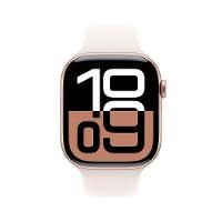 Apple Watch Series 10 GPS + Cellular • Caixa cor de ouro rosa de alumínio – 46 mm • Pulseira esportiva blush-clara – P/M - 2